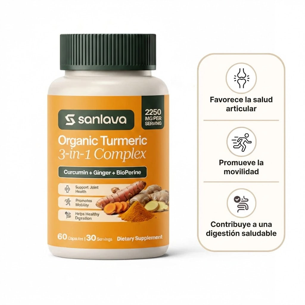Cúrcuma orgánica l Equilibra la inflamación para ayudarte a recuperar la comodidad y la vitalidad